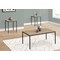 Monarch Specialties Table Set, 3pcs Set, Coffee, End, Black Metal, Dark Taupe Laminate, Contemporary, Modern I 7895P - alternate 3